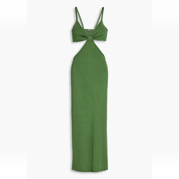 13. NWT CULT GAIA SERITA KNIT DRESS IN LEAF GREEN - Picture 2 of 7